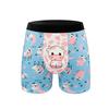 Temu Digital Printing Men's Breathable Boxer Briefs - Comfortable European & American Style Underwear