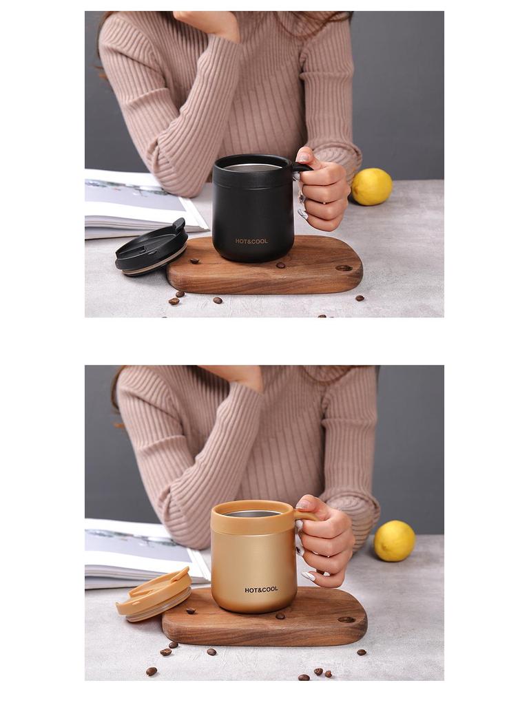 Stainless Steel Insulated Coffee Mug with Handle for Men and Women