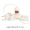 E27 Light Socket with Wire Lamp Base for Desktop Hallway Home Decoration 2m
