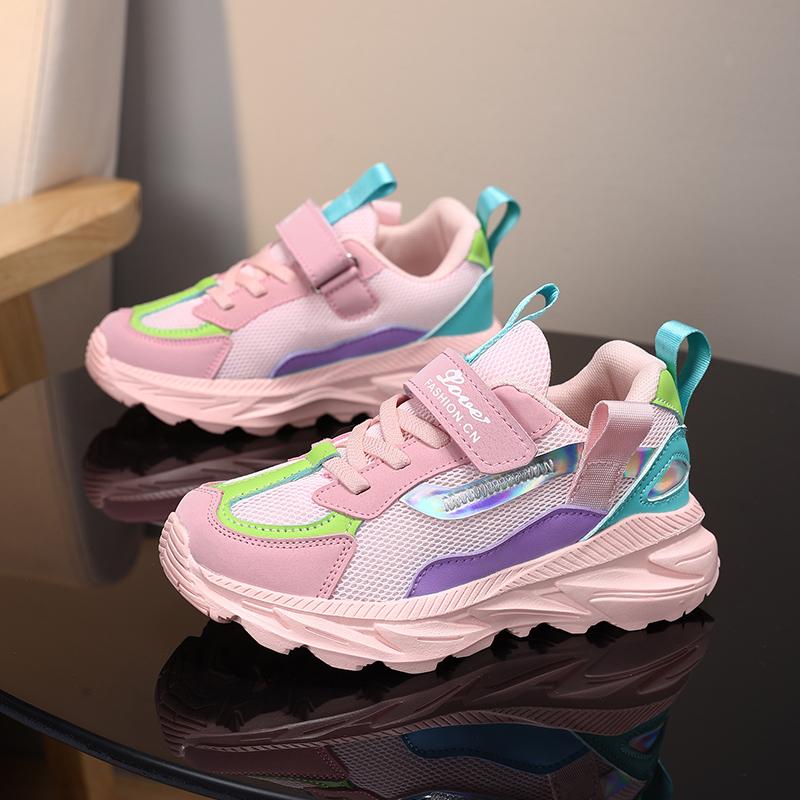 New Kids Platform Shoes Girls Sneaker Chunky Breathable Comfortable Children Casual Walking Sneaker for Girl 4-12 Years