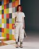 THEMUSEUMVISITOR W Button Cargo Capri Pants (Cream)