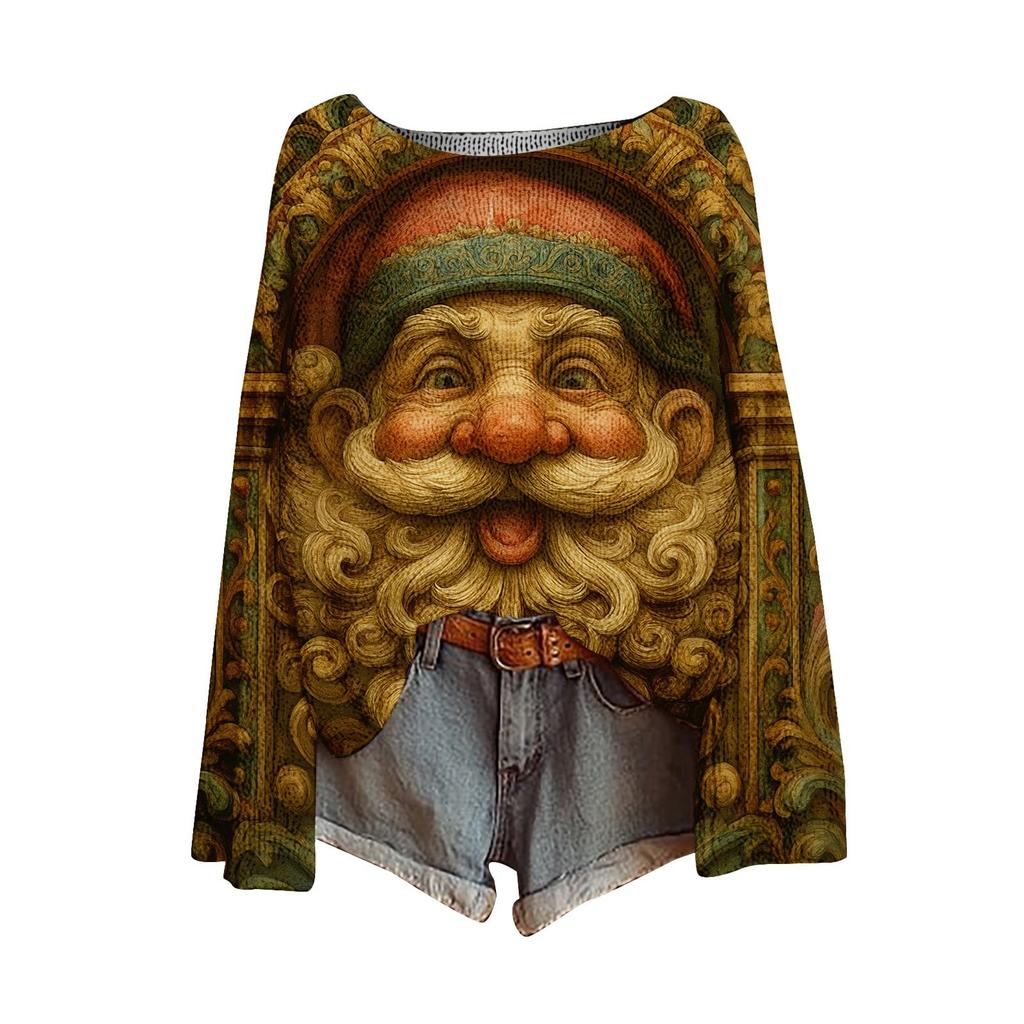XDC-YZL84-One-word Neck Pullover Sweater 3D Printing