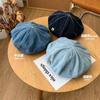 Painter Hat Retro Denim Beret Girls Versatile Fashion Show Face Small Bud Hat