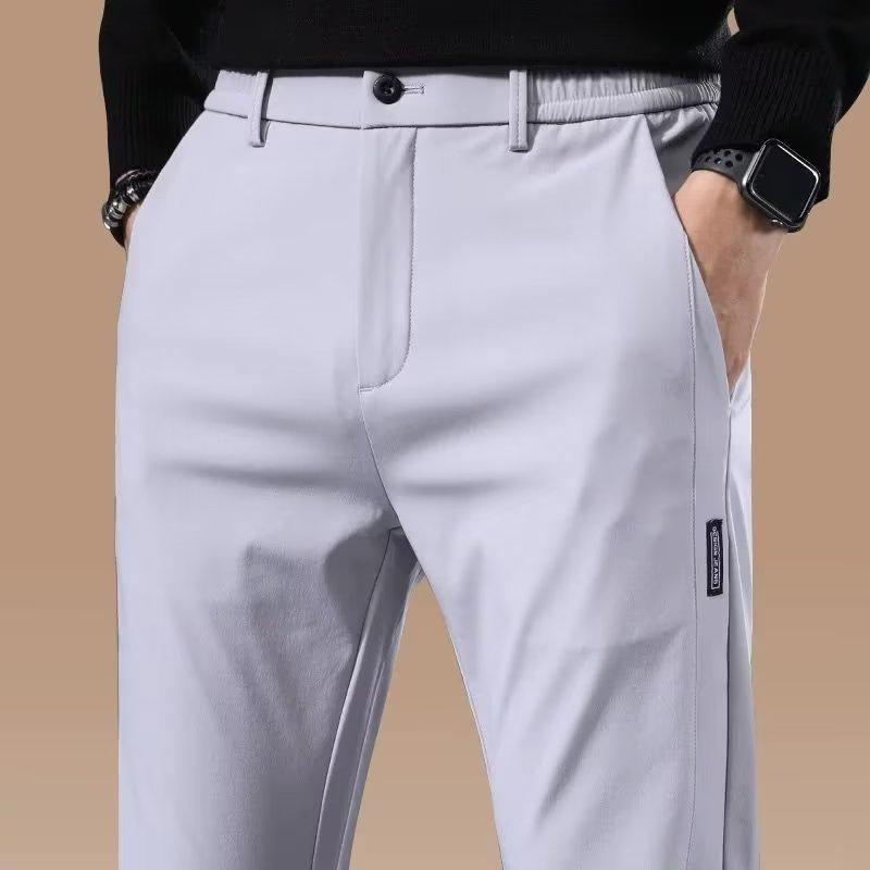 Autumn and Winter New Slim-fit Black Label Medium and Thick Fashion Trend Business Large-size Straight Casual Pants