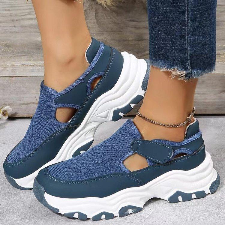 New Sports and Leisure Shoes  Spring  Single Shoes Mesh Casual Platform Running Large Size  Shoes