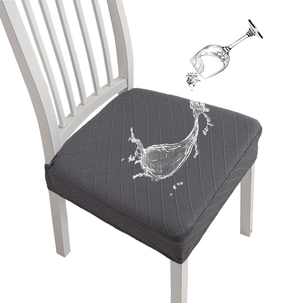 Universal Waterproof Elastic Dining Chair Cover Removable Washable Seat Protector for Home Kitchen Living Room