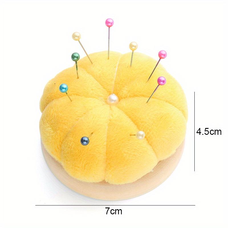 1Pcs Pin Cushions Pumpkin shaped sewing needle pad Pincushions for Sewing with Wristband, Sewing accessory For DIY Craft