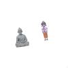 Monkey Buddha Kabuki Geisha Statue Figurine Collectible Miniature Sculpture Japanese Kimono Doll for