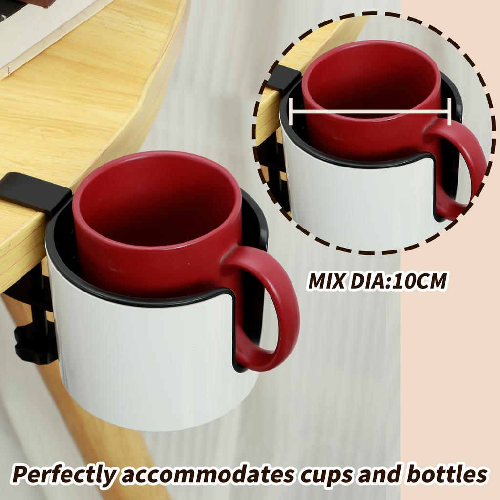 2 IN 1 Headphone Holder Nonslip Adjustable Desk Clamp Cup Rack for Coffee Mugs Water Cups Headphone Gaming Desk Accessories NEW
