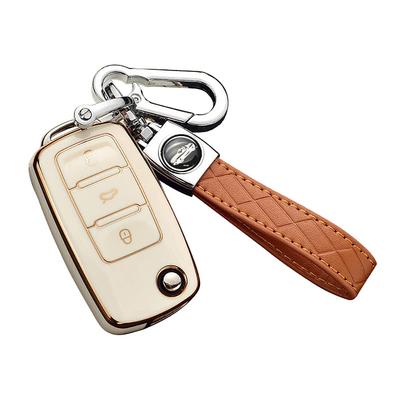 VW Dedicated Smart Key Case, Key Cover, Key Holder, Stylish, High Quality, Scratch-Resistant, Anti-Falling,