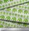 Soimoi Japan Crepe Satin Fabric Aztec & Tribal Elephant Ethnic Print Sewing Fabric Metre 42 Inch