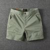 Men's Casual Cotton Shorts Summer Solid Color Slim Fit Loose Fit Thin Three-quarter Length Pants European American Workwear