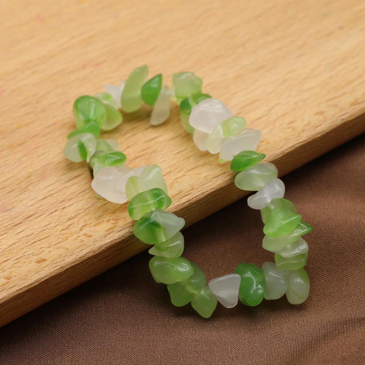 

Новый стиль, женский браслет из натурального камня, аквамарин/зеленые агаты, гравийный браслет для женщин, цепочка для подарков на день рождения, 18 см 18CM