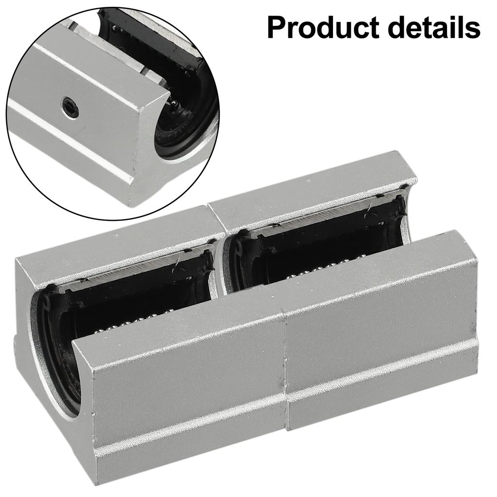 Low Noise Operation with this Set of Two For SBR16UU Aluminium Linear Bearings at 16mm Size for Precision Applications