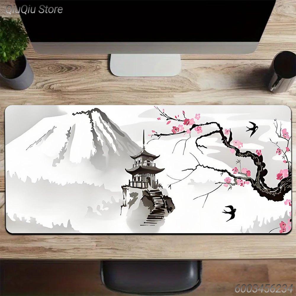 1 pezzo Tappetino Mouse Grande Fiore di Ciliegio Giapponese Tappetino Computer Tappetino Scrivania Tappetino Tastiera Ufficio Gaming Tappetino Tavolo