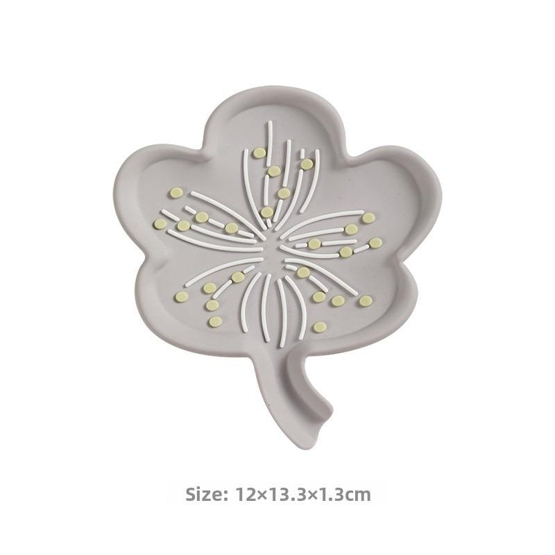 Silicone Soap Box, Petal-shaped Cute Soap Stand, Water-draining Creative Underwear, Fat Cover, Home Bathroom Box