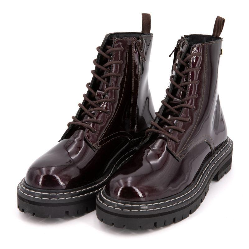Bottines vernis cuir Reine bordeaux Femme LES TROPEZIENNES PAR M.BELARBI