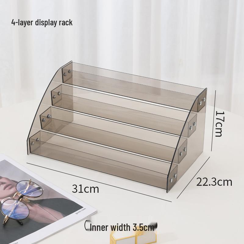 Multi-layer Transparent Cosmetic Organizer for Eyeshadow, Powder, Lipstick, Perfume, and Nail Polish