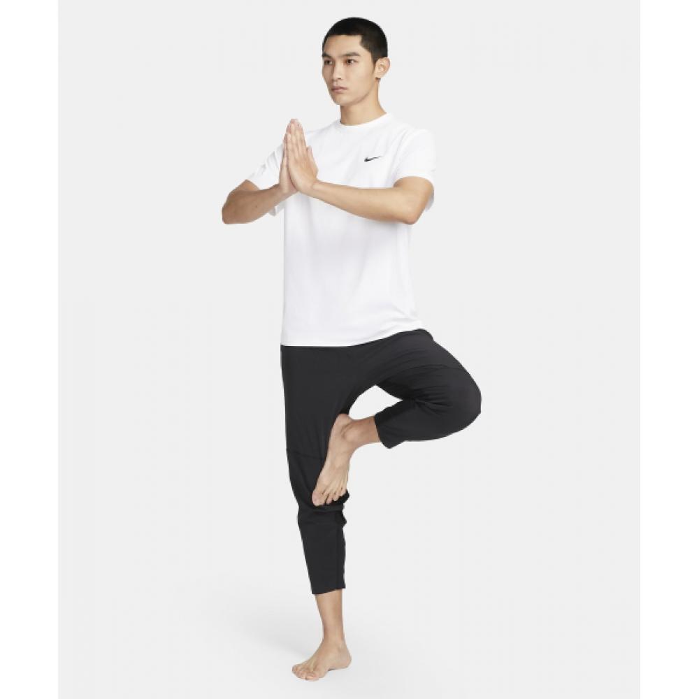 Nike Dry Fit Uv Hibus Fitnessové tričko s krátkým rukávem M   Bílá Černá  Dv9840 100