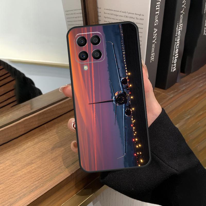 Airplane Plane Aircraft For Samsung Galaxy M13 M23 M33 M53 M21 M31 M51 M30s M20 M12 M32 M52 M14 M34 M54 Phone Case