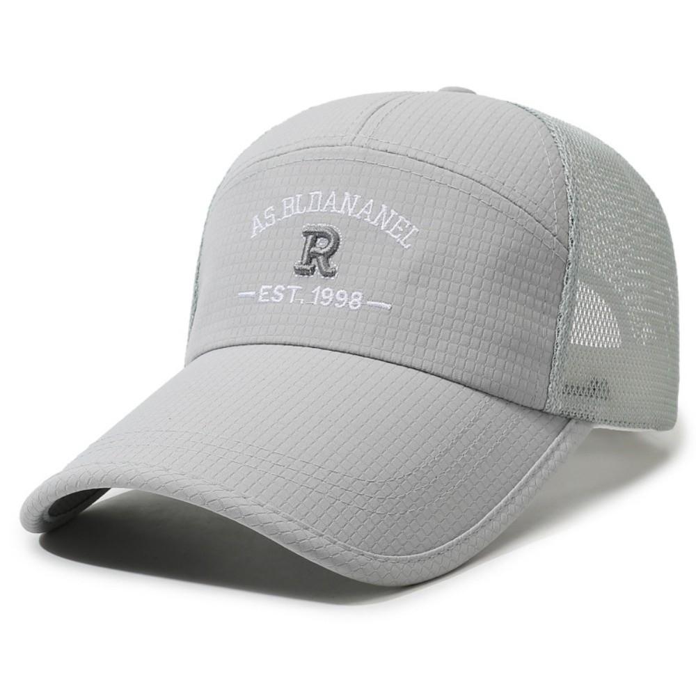 Adjustable Mesh Trucker Hat Letter Embroidery Fishing Running Sports Cap For Man Women