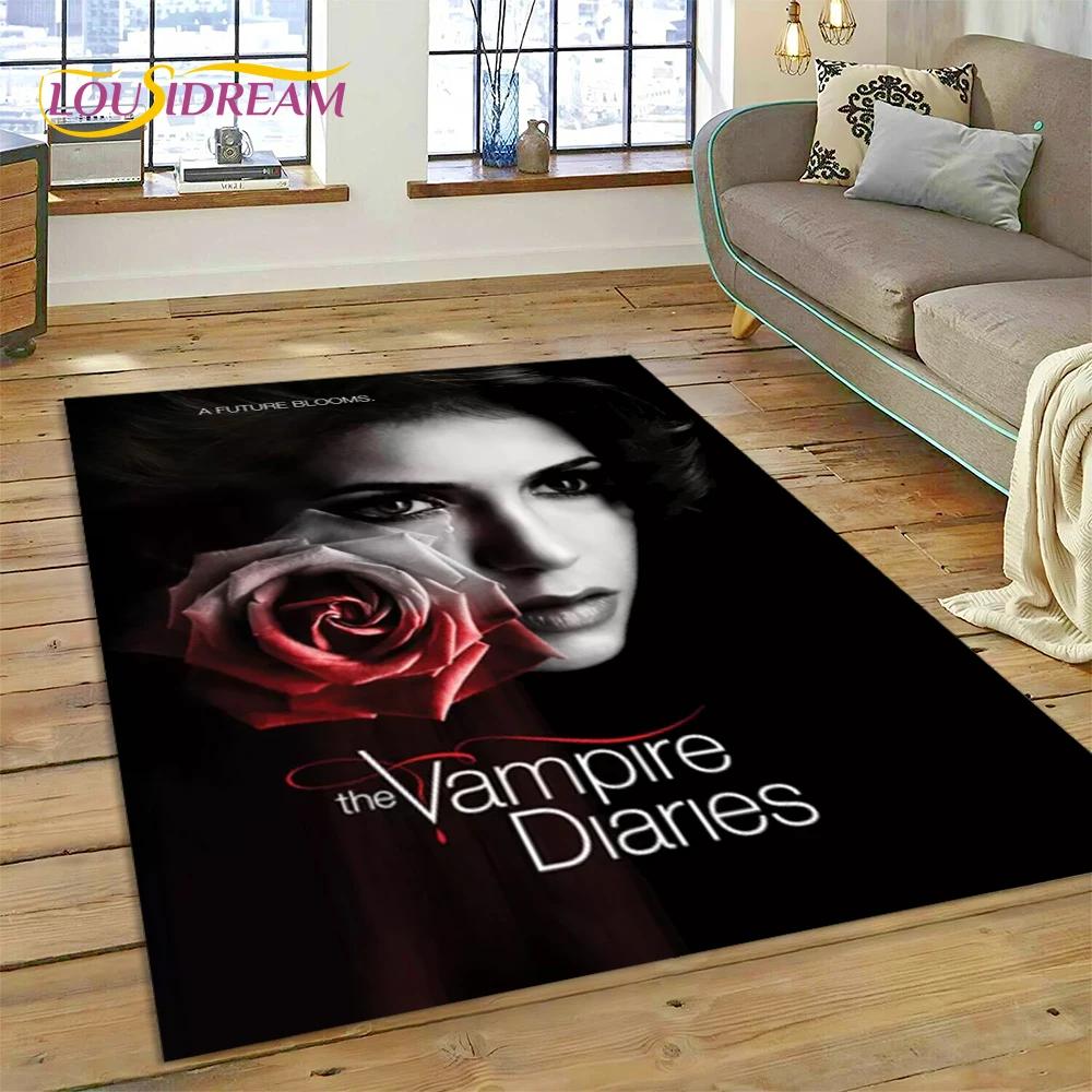 3D Latest The Vampire Diaries Damon Salvatore Rug Carpet for Living Room Bedroom Home Decor,Non-slip Decoration for Sofa Doormat