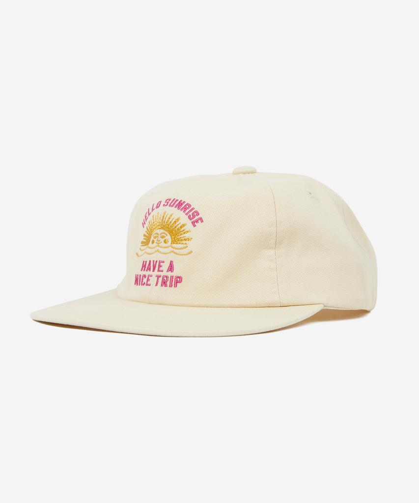 HELLO SUNRISE Vtg Arch Logo Relaxed Fit 6P Cap_Ivory