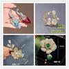 New Chinese Style Red Safety Lock Corsage Temperament Elegant Rose Clothing Accessories Full of Diamonds Rectangular Animal Collar Pin