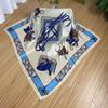 European and American style temperament fashionable small silk scarf simulation silk square scarf 71cm decorative small scarf pattern variety silk sca