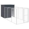VidaXL Niche pour chien avec cour anthracite 165x455x181 cm, cage pour chien, abri pour chien, maison pour animaux, cages 3189099