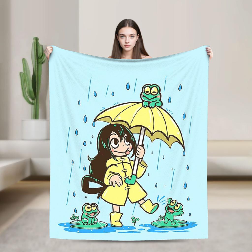 Toga Himiko Manga Blankets Boku No My Hero Academia Fleece Novelty Breathable Throw Blanket for Bedding Lounge Autumn/Winter