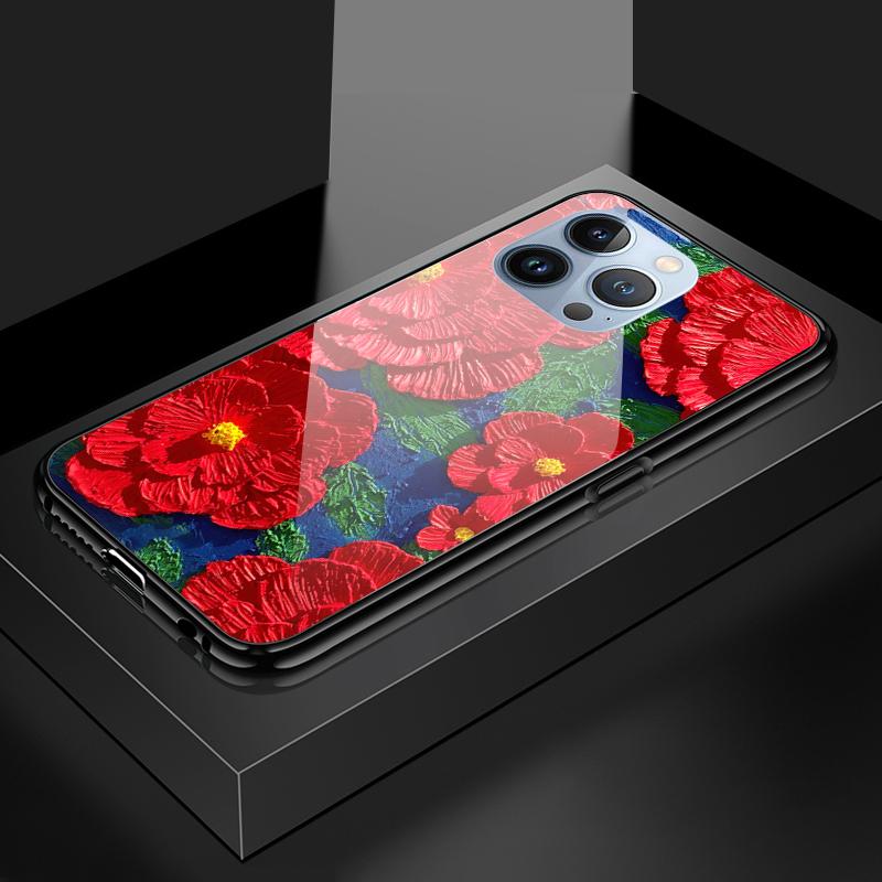 Tempered Glass Phone Case For OPPO Reno13 Reno14 Realme 11 12Pro 14 GTNeo6 C21Y C53 C75 OnePlus Nord2 NordCE3Lite Soft Edge Shockproof Smooth Shell