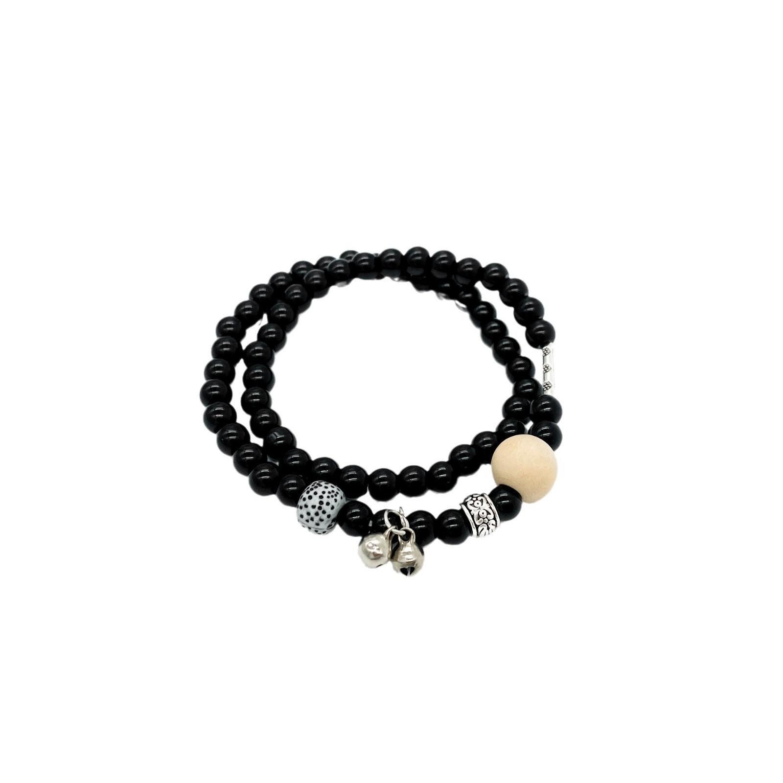 

New Chinese retro lucky bag winding multi-layer bracelet necklace dual-purpose accessories women s national style long couple jewelry