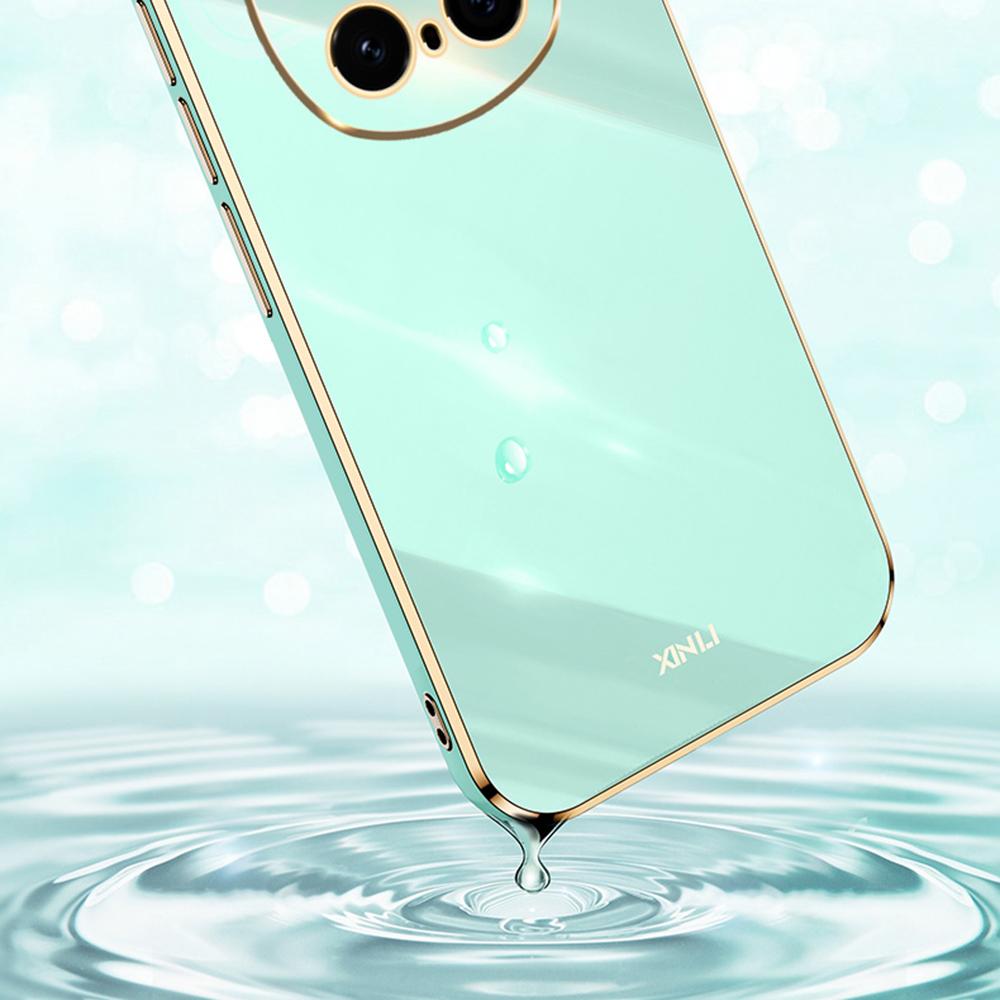 

For Honor Magic7 Pro 5G Case TPU Phone Cover with Electroplating Frame Blue