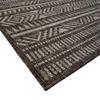 Tapis salon aspect jute motif ethnique marron 133x170