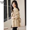Women's Short Double-breasted Trench Coat
