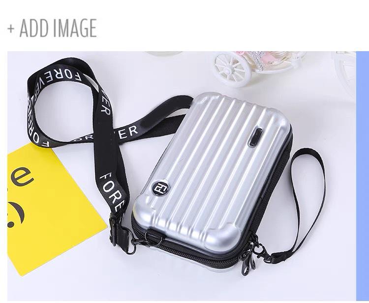 Borsa a tracolla per PC: Borsa Compatta Quadrata da Sera e da Viaggio da Donna - Guscio Rigido per Trucco e Articoli da Toeletta