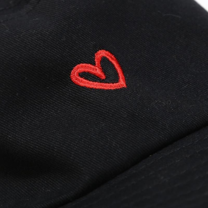 Embroidered Cotton Fisherman Hats for Women Girls Stylish Heart Design Beach Sun Protection Adjustable Fit