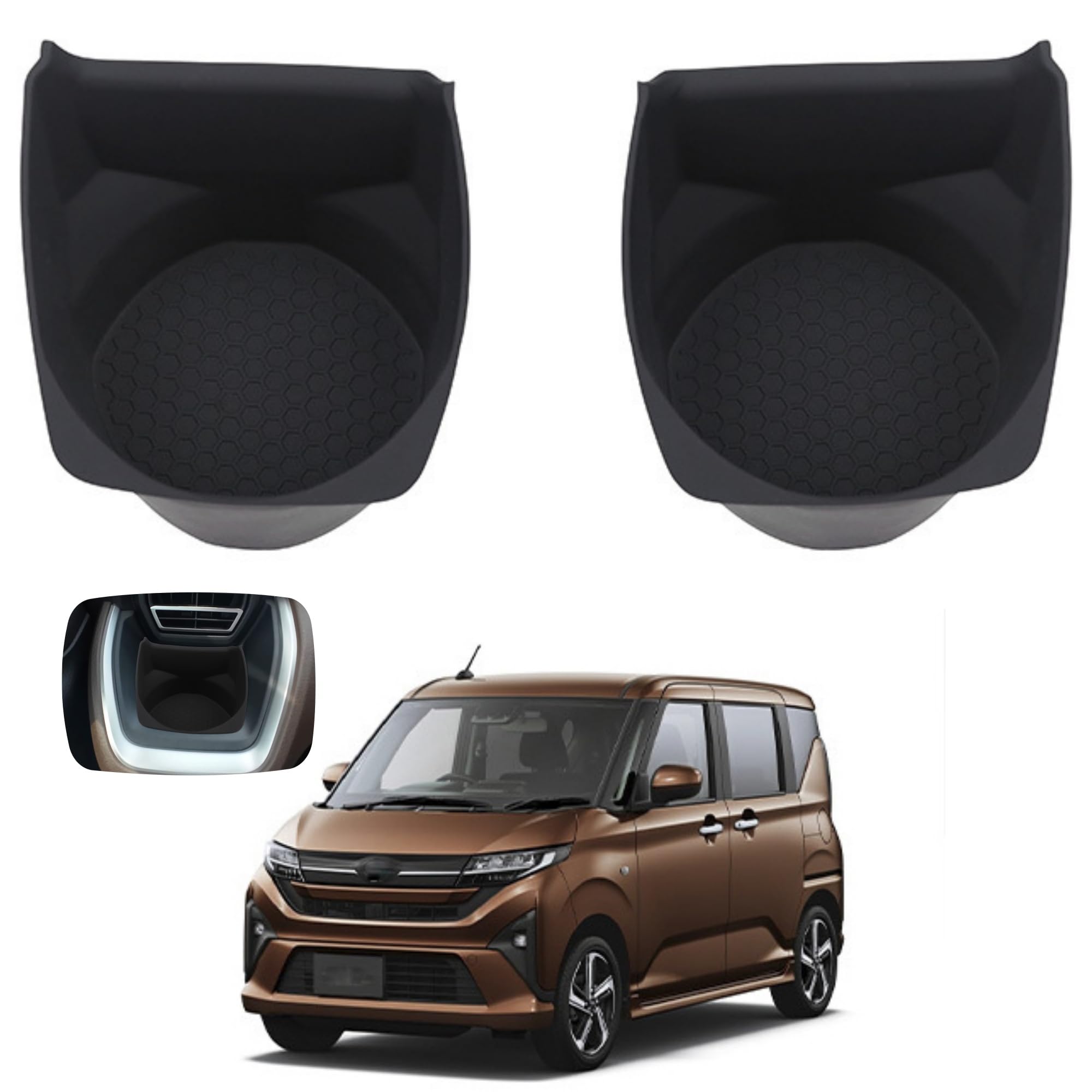 

Glealcco New Fit Movie Canvas Accessories Center Console Drink Cup Holder Tray Mat for LA850S LA860S Custom Interior Parts interior panel чорний