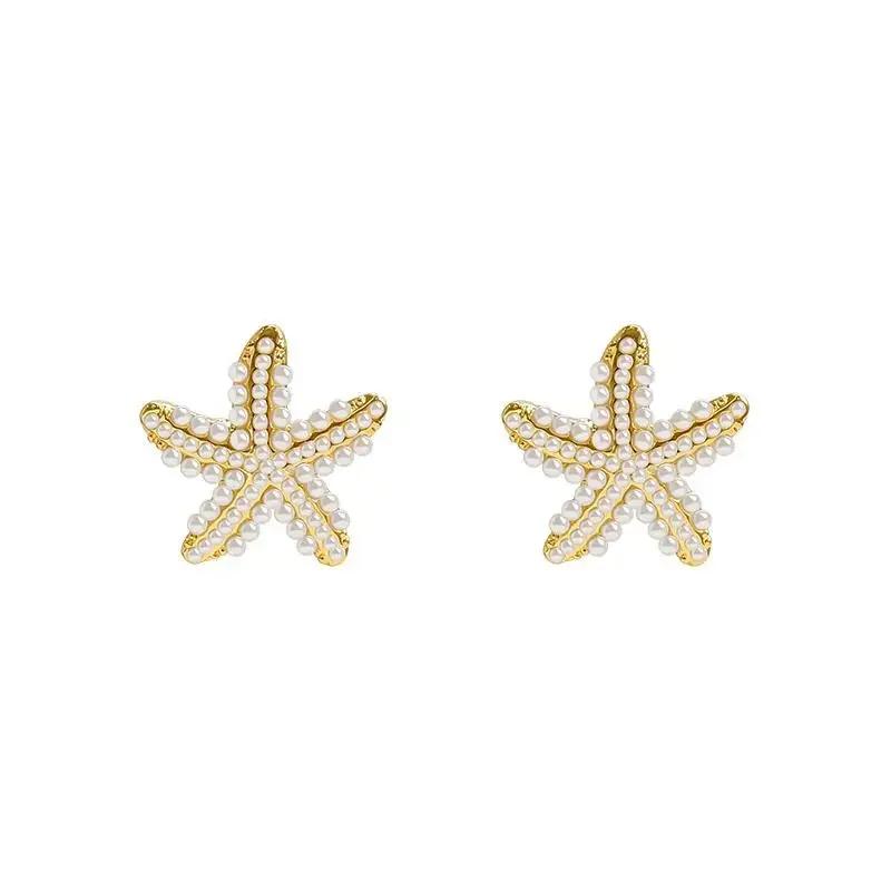 New Type Of Starfish Earrings For Sleeping Women's Temperament Exquisite Design Earrings Party Gifts Women's Fashion Jewelry