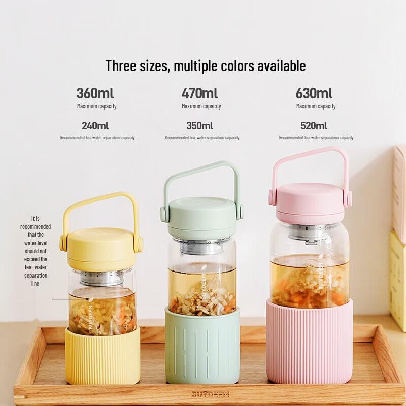 Beiding Tea Infuser Glass Travel Mug