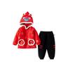 Festive Red Baby Winter Set: Thick Fleece-Lined, Stylish for Boys and Girls