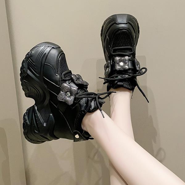 Fashion Women's Sneakers With Platform Woman-shoes Shoes Tennis Female Thick Sole Casual Roses Trainers Mesh 2025 Leisure Women's Sneake