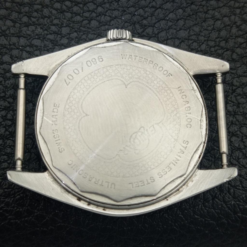 VINTAGE ENICAR STAR JEWELS HAND-WINDING SWISS MENS WHITE DIAL WATCH a703027-1 R212-a703027