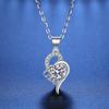 Collana Pendente in Argento Sterling S925 di Alta Gamma con Moissanite - Regalo Lussuoso per Lei