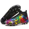 Men and Women Nail Young Children New Student Non-slip Sports High-top Football Shoes Leather Football Shoes Competition