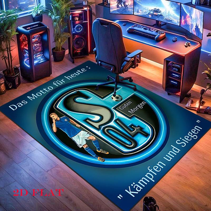 Schalke Logo Poster Carpet Rug for Living Room Bedroom Home Sofa Decoration,Kids Play Nonslip Floor Mat