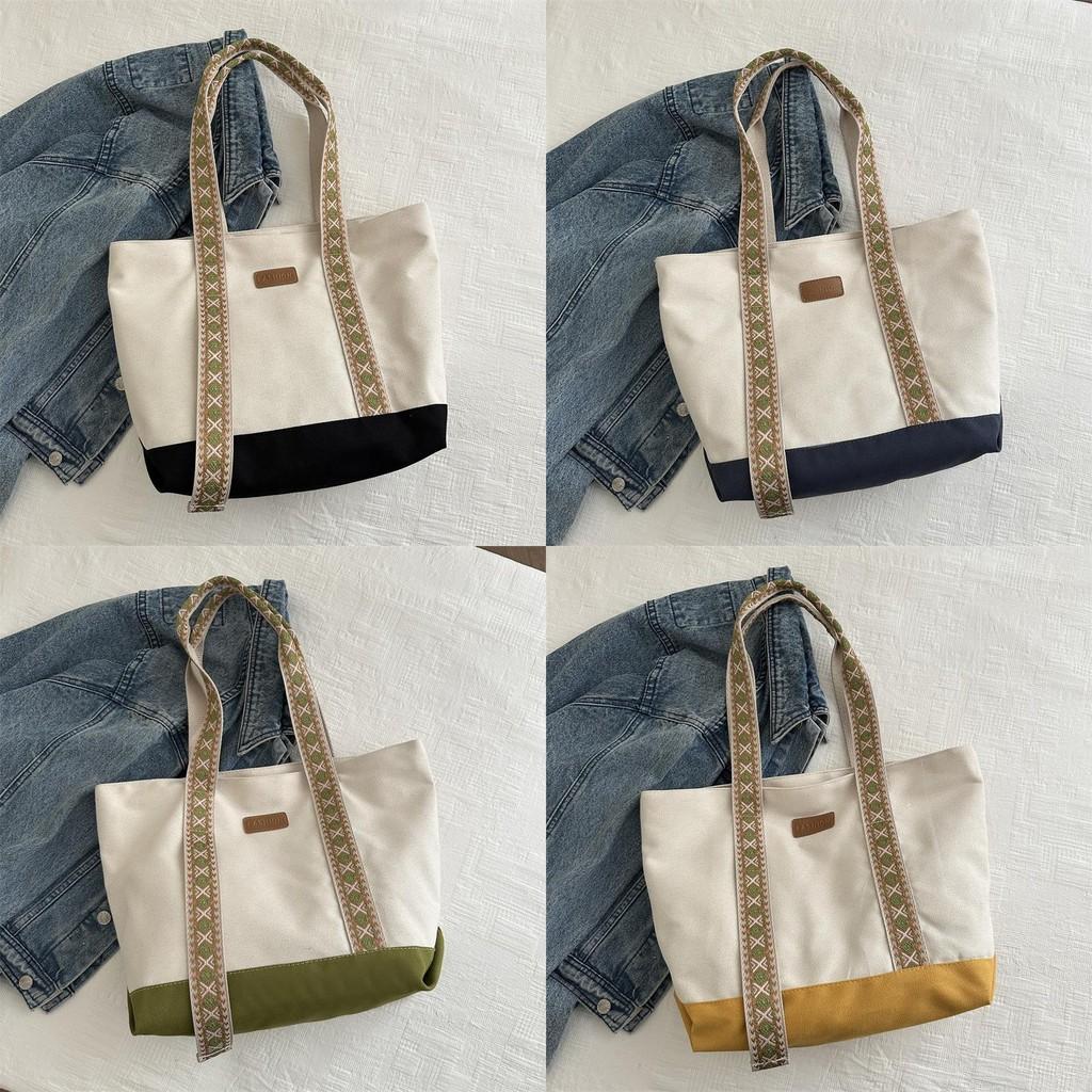 Stylish Canvas Tote Bag For Women Large Capacity Perfect For Students Everyday Use