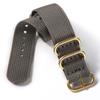 Weave Nylon Strap Gold Silver Black Ring Buckle Ribbed Watchband 18mm 20mm 22mm 24mm for Omega Military Braid Sport Men Bracelet