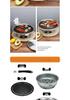 Portable Korean-Style Charcoal BBQ Grill with Baking Pan and Grill Net for Home and Outdoor Use